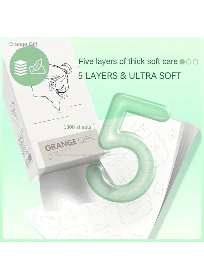 2 حقيبة 2600 ورقة ورق معلق كبير مناديل سميكة للمنزل مناديل الحائط ورق التواليت - Image 5